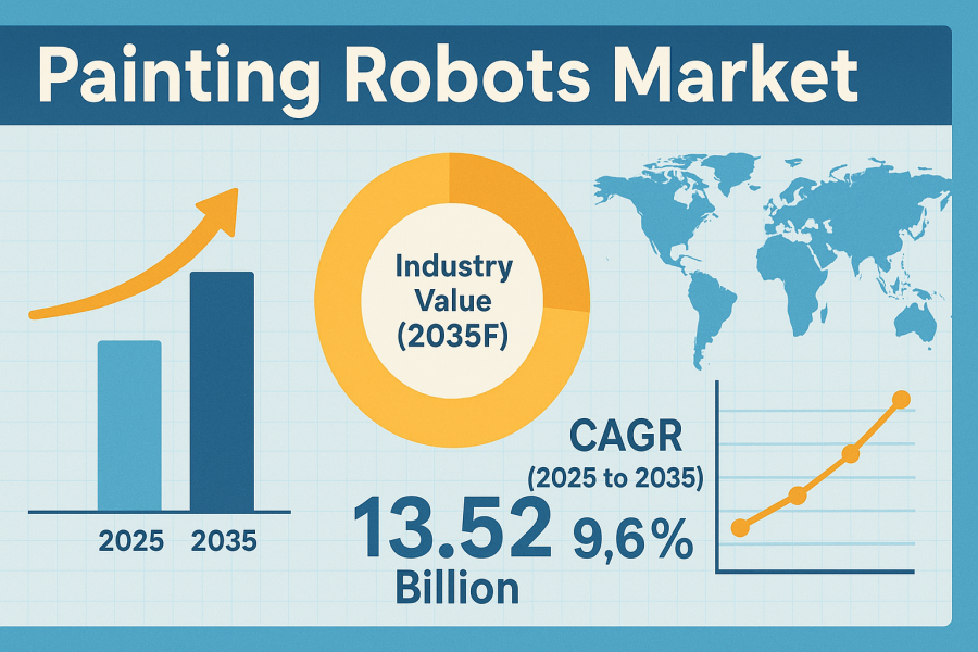 Painting Robots Market to Reach USD 13.52 Billion by 2035, Driven by AI Integration & Sustainability Push